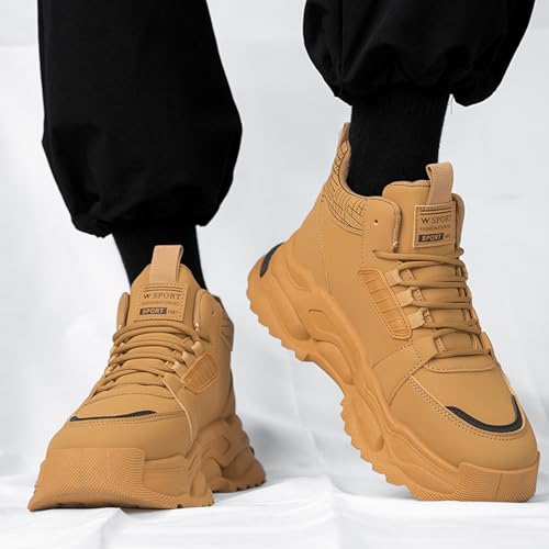 Men's High Top Fashion Sneakers Hiking Boot Casual Athletic Walking Shoes Chunky Sneakers4