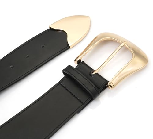 Women Elastic Waist Belt Ladies Wide Stretchy Belt with Metal Buckle Waistband for Dress Jeans4