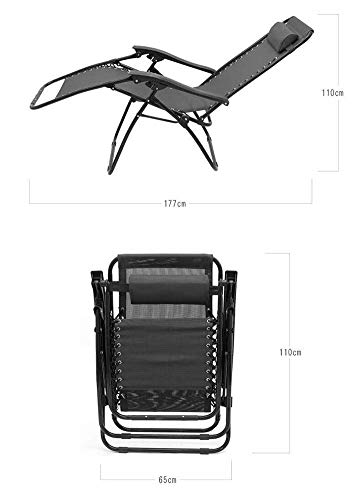 Rrgj Zero Gravity Lounge Chair, Black Heavy Duty Patio Zero Chairs - Adjustable Reclining With Textilene Fabric And Sturdy Steel Pipe Frame, Support 250Kg Lounge Chair #TOP1
