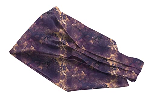 Image of BLACKSMITH Jacquard Microfiber Neckwear Ascot and Matching Pocket Square Set for Men