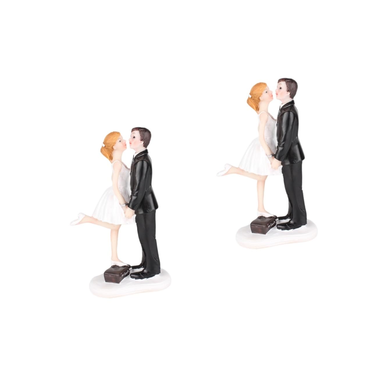 Abaodam 2stücke Braut Und Bräutigam Figuren Aus Resin Hochzeitskuchen Deko Süße Tortenaufsätze Für Hochzeit Und Feiern Liebevolle Tortendekorationen Teiliges