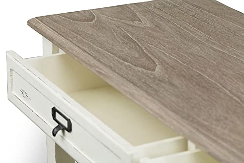 Baxton Studio Dauphine Traditional French Accent Console Table, 31.75" X 41.13" X 15.8", White #TOP4