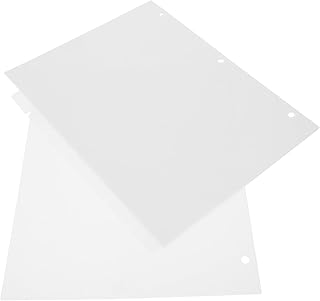 STOBOK 8 Folhas Clipes Para Fichário De Caderno Blocos De Notas Etiqueta Livro De Notas Pp Divisores De Fichário Branco Bloco De Notas Abas Divisoras Abas De Fichário Removíveis