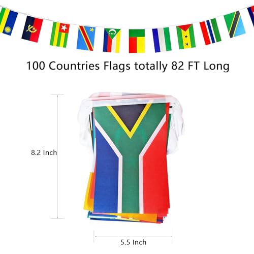 Image of 100 Countries String Flag International Bunting Banners World Flag Banner for Olympic Bar Sports Clubs School Decorations