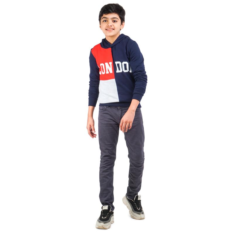 Image of Real Basics Boys Cotton Hooded Sweatshirt(Pack of 1)