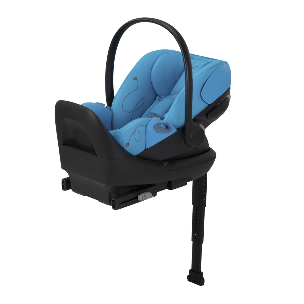 Cybex Cloud G Lux Comfort Extend Infant Car Seat with Anti-Rebound Base, Load Leg, Linear Side Impact Protection, Latch Install, Ergonomic Full Recline, Extended Leg Rest, Beach Blue