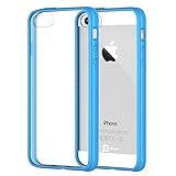iPhone 5s Case, JETech® Apple iPhone 5/5S Case Bumper Shock-Absorption Bumper and Anti-Scratch Clear Back for iPhone 5/5S (Bumper - Blue)