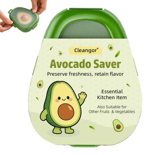 CLEANGOR Avocado Saver with Snap-On Lid(1, Green)