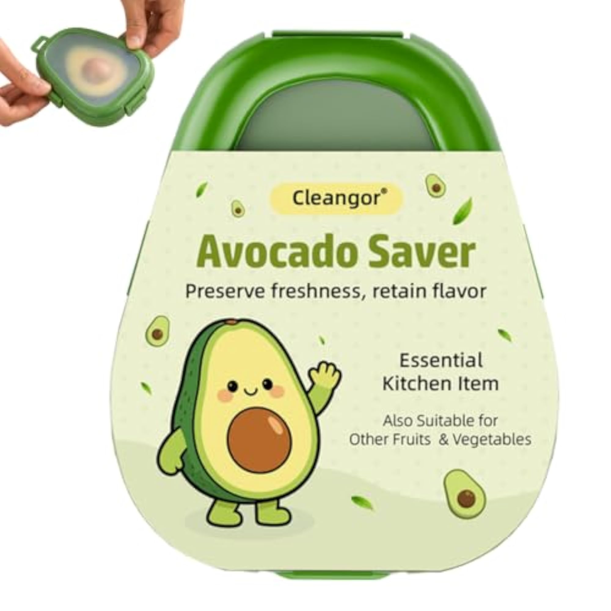 Avocado Saver with Snap-On Lid, Reusable Food Storage Container