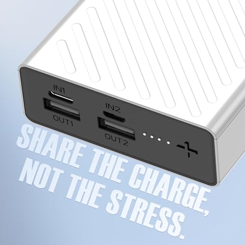 Image of Intex Core 20K Poly 20000mAh Power Bank with 12W, Dual USB Output, Type-C & Micro Input, LED Indicator, Multi-Layer Protection, Portable Charger for Smartphones & Tablets (White)