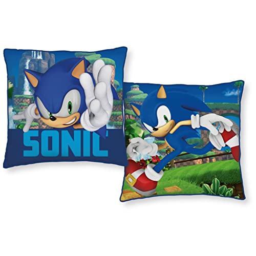 Sonic The Hedgehog Moves Design - Cojín cuadrado súper suave | Perfecto para cualquier dormitorio...