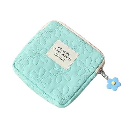 サニタリーポーチ 小さめ かわいい 生理用品 収納 ナプキン ポーチ サニタリーケース(ブルー)