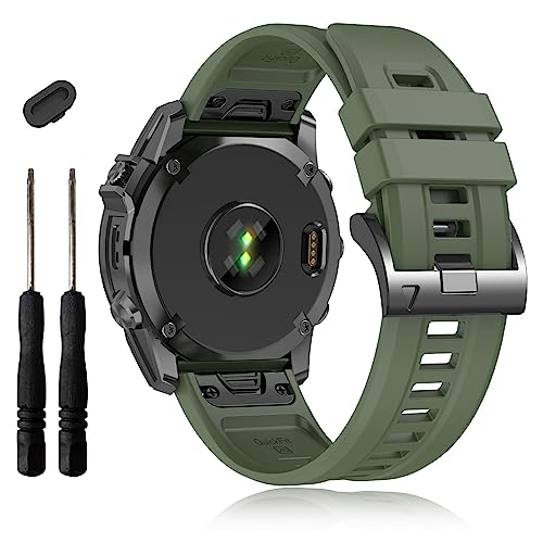 EZMVZKU 26mm Watch Straps Compatible with Garmin Fenix 8 AMOLED 51mm/7X Pro/7X/6X Pro/6X/5X Plus/5X