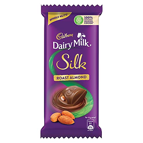 Image of Cadbury Dairy Milk Silk Chocolate Bar - Roast Almond,143 Gram