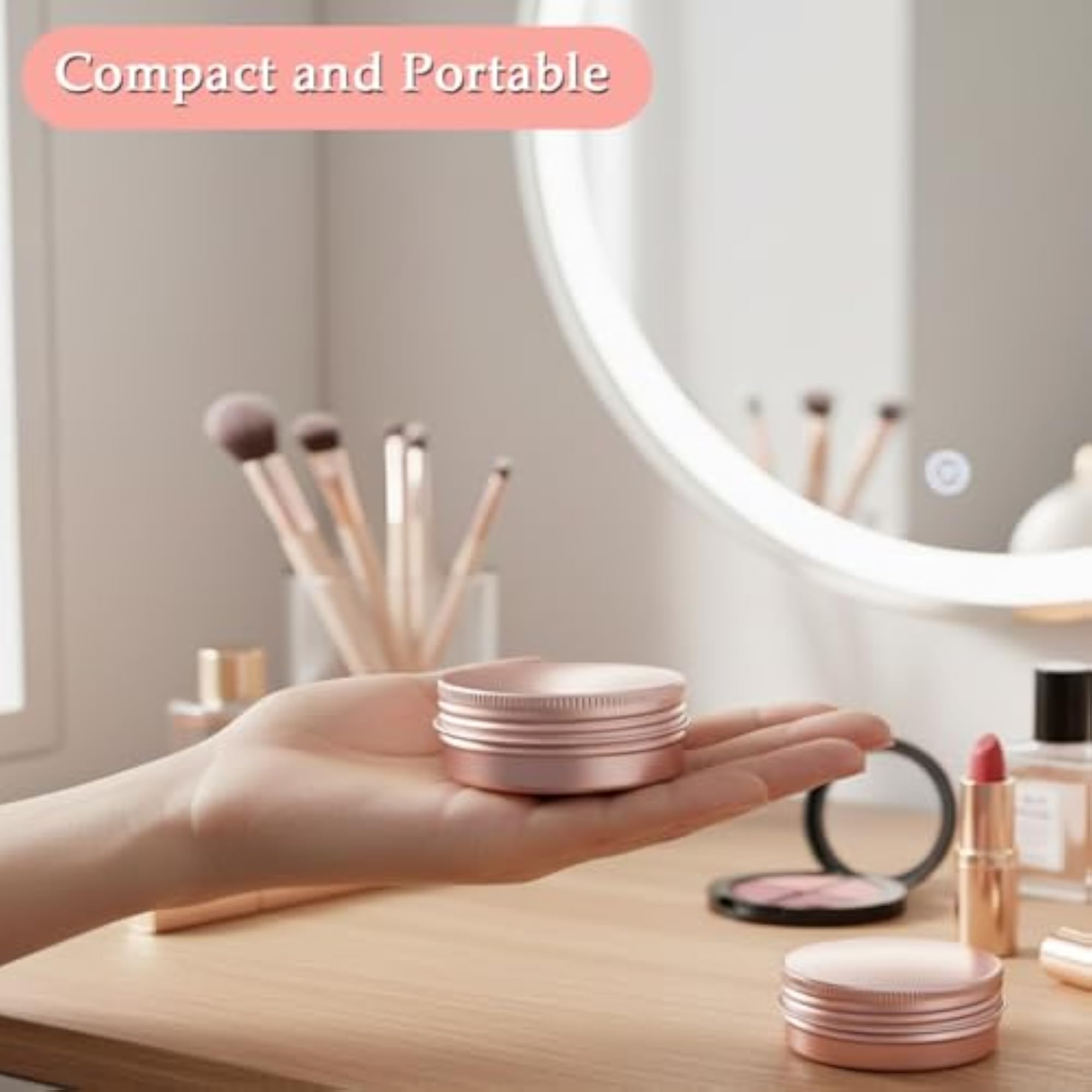 10Pcs 60ml Small Metal Tin Boxes with Threaded Lids