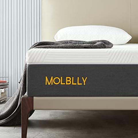 Molblly 10 Inches Full Size Mattress for Back Pain Relief, Gel Memory Foam Mattress in a Box, Fiberglass Free, Medium Firm, 10-Year Support, Premium Full Bed Cover