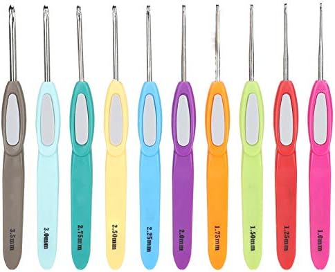 Generic Nonslip Crochet Set Durable Aluminum Hooks for Grandmothers Hand‑Woven Sweater Tools 10Pcs — view 5
