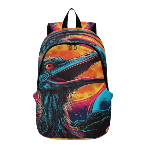 Sac à dos portable autruche aquarelle confortable pour garçons et voyage