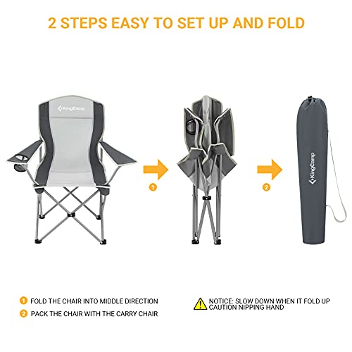 KingCamp Ultralight Camping Chair Fishing Chair with Mesh Drink Holder - Image 7
