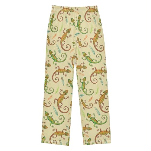 ZZKKO Bright Lizards Feathers Boys Pants for Kids Jogger Pants with Pockets S-XL