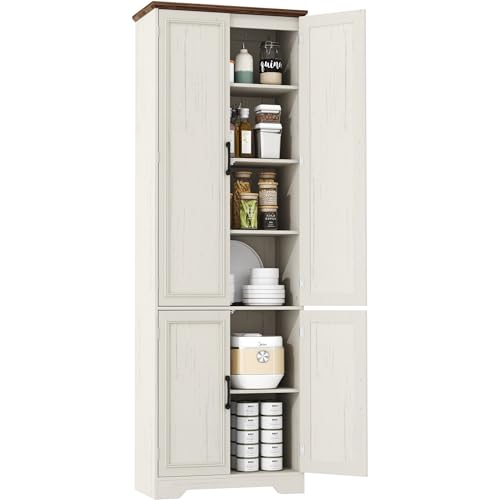 Function Home Farmhouse Kitchen Pantry Cabinet, 72" Tall Storage Cabinet