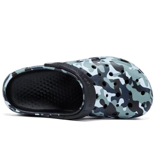 Image of Kids Boys&Girls Black Camouflage Clogs Children's Beach Shoes Classic Marbled Tie Dye Clog Little Kid