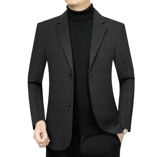 Blazer en tweed homme chic pour automne et hiver veste droite ajustée
