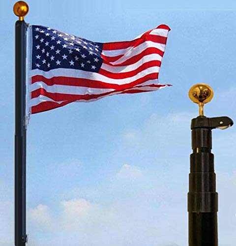 STAND Roosevelt Telescoping Black Flag Pole Kit