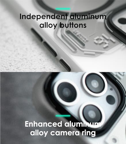 Image of Aulumu A16 iPhone 16 Pro Max Magnetic Thermal Case | Updated Camera Control | IMD Technology | Compatible with Magsafe | Complete Wrap-Around | Touch Translucent White