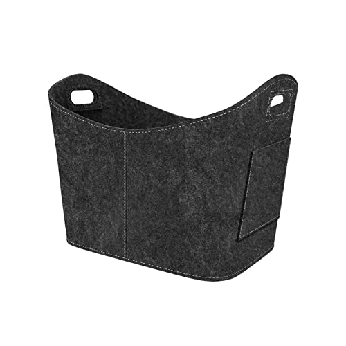 Holzkorb für Kaminholz, Dalugo Filzkorb Kaminholz Groß mit Seitentasche...
