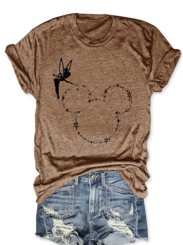 Image of Magic Kingdom Castle Shirt Holiday Short Sleeve Boho Clothes for Women