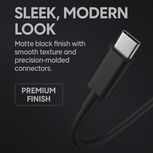 Image of 25W Original Type C to C Super Fast Charging Cable Compatible with A /M /F /S /Z /flip /fold /36 /35 /34 /16 /15 /14 /05 /05s /06 /55 /56 /54 /33 /S25 /S24 /S23 /S22 /S21 /S20 /ultra /plus /fe /Edge, Black