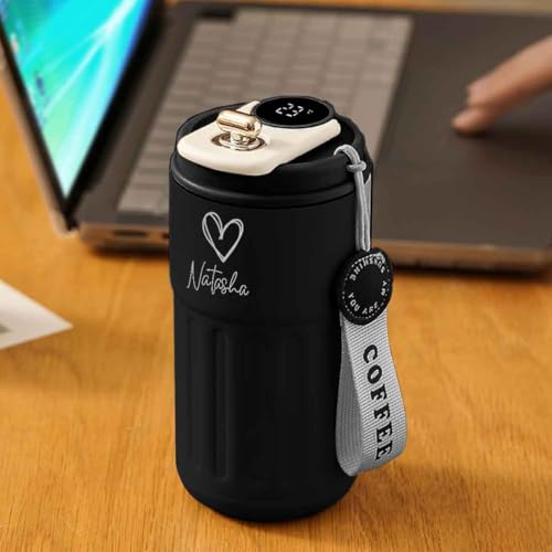 Image of Nutcase Personalized Coffee Tumbler with Temperature Display-Made with 304 Stainless Steel-500ml