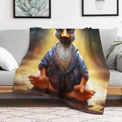 Couverture canard en polaire 130x180 cm plaid canapé lit - 3