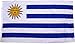 Produktbild Flagge von Uruguay, 1,52 x 0,92 m, 100 % Polyester, Metallösen, doppelt genäht