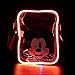 Disney Bag, Crossbody Light Up, Disney Mickey Mouse Winking Expression, Transparent, Clear PVC
