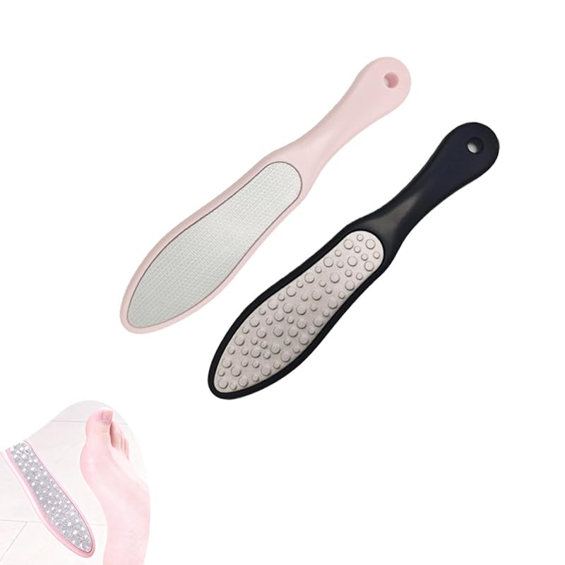 2 piezas Lima para Pies Durezas, Lima Pies, Lima Durezas Pies, Lima Doble Cara para Pies Secos y Húmedos, Ideal para Pedicuras en Casa y Profesionales, Elimina Piel Muerta y Dura,Black y Pink