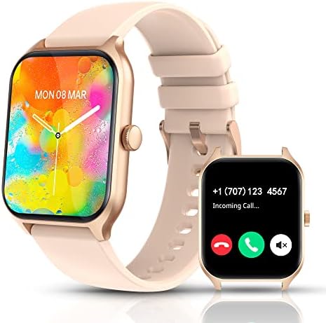Smart Watch for Women(Answer/Make Call), 1.96" Touchscreen Smartwatches for Android and iOS Phones, Fitness Smart Watch with Sleep/Heart Rate/Blood Oxygen/Stress Monitor, 100+ Sport Modes, Ai Voice