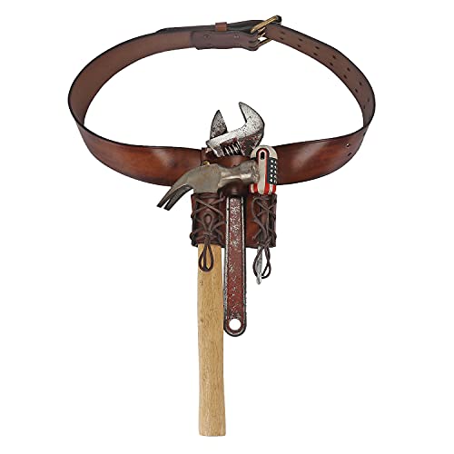 Tourbon Leather Tool Organizer Bull Pin Holster Wrench Hammer Holder (Brown) #TOP5