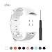 Produktbild Buwico Armband Kompatibel mit Garmin 2 Swim Watch, Silikon Ersatz Uhrenarmbänder Handgelenk Armbänder Sport Uhrband Fitness Uhr Wechselarmbänder für Garmin 2 Swim Smartwatch (Weiß)