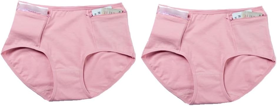 Multipack Women'S Front Pocket Underwear Zippered Briefs Basic Ladies Stretchy Soft Panties.