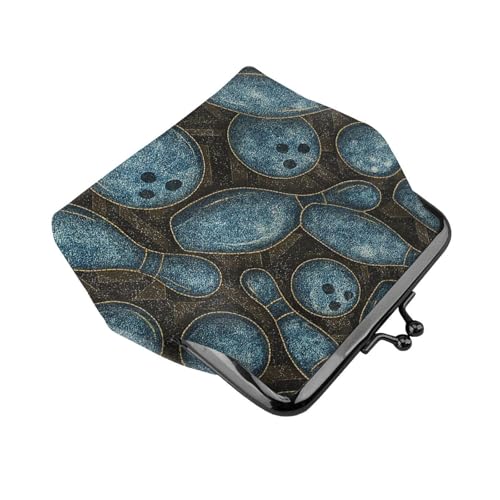Pu Leather Buckle Coin Purse Bowling Ball Girls Kiss-Lock Change Purse Wallets3