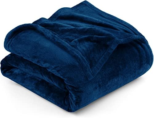 Utopia Bedding Fleece Blanket Full Size Navy 300GSM Luxury Fuzzy Soft Anti-Static Microfiber Bed Blanket (90x84 Inches)
