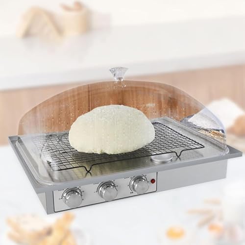 Caja a prueba de pan, a prueba de masa a baja temperatura con calentador, kit de herramientas para hacer pan de masa madre para pan perfectamente probado cada vez (L)