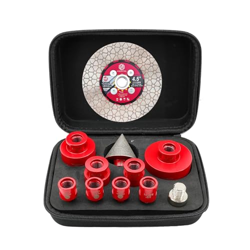 Set de brocas de núcleo de diamante 10 pzas más disco de corte miniatura 1