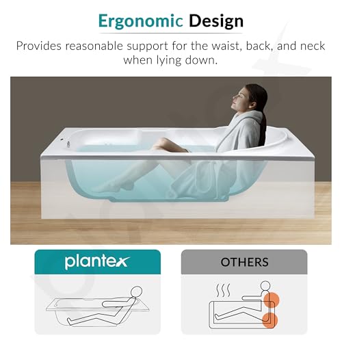 Image of Plantex Bathtub For Bathroom /Bath tub for Adults /Deep Soaker Bathtub with Overflow and Waste Coupling Accessories (White - 1670 mm)