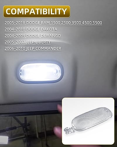 Cubierta de Luz Interior de Techo Transparente para Dodge Ram miniatura 2