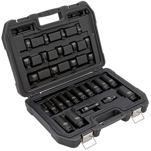DEWALT Impact Socket Set SAE Combination Set 1/2-Inch Drive 28-Piece (DWMT19244)