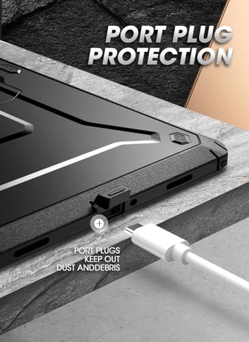 Image of SUPCASE for Samsung Galaxy Tab A9 Plus Case with Stand (Unicorn Beetle Pro), [Built-in Screen Protector] Heavy Duty Rugged Kickstand Protective Tablet Cover for Galaxy Tab A9 Plus 11 Inch, Black