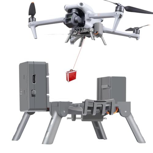 Sistema de lanzamiento de lanzamiento compatible con DJI Air 3S/Air 3 Thrower Transport Delivery Dispositivo de caída de liberación rápida, kit de lanzamiento de tren de aterrizaje plegable